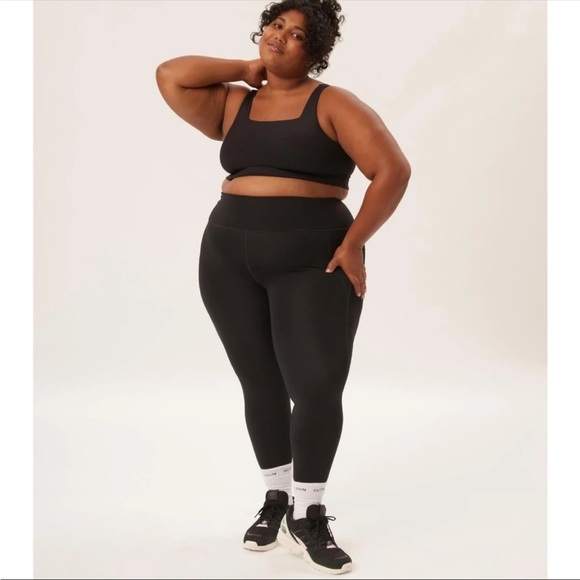 girlfriend collective Pants - GIRLFRIEND COLLECTIVE 3XL Black Leggings High Waisted Stretchy